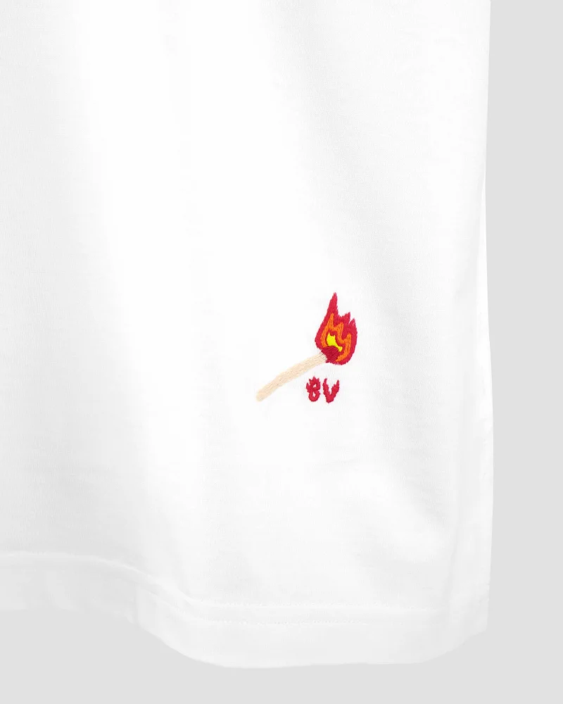 Men's Cotton Jersey T-Shirt in White — снимка 2