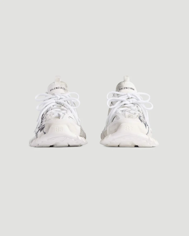 Track Signature Sneaker in White and Black — снимка 3