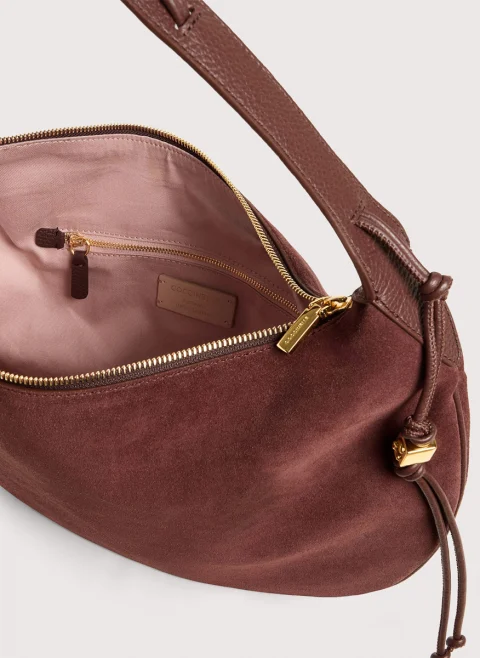 Велурена чанта Coccinelle Thess Large — снимка 4