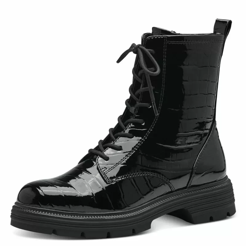 Дамски Кубинки TAMARIS – 1-25264-41-087 BLK PATENT STR — снимка 3