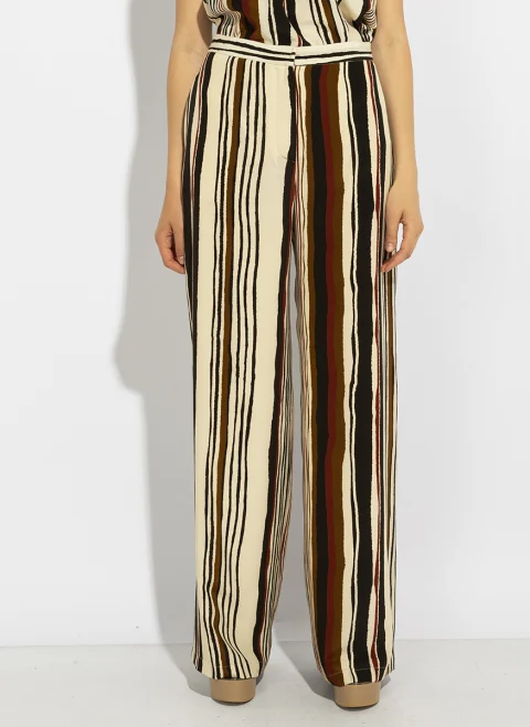 Панталон от копринен креп Max Mara Studio Mstpagano — снимка 5