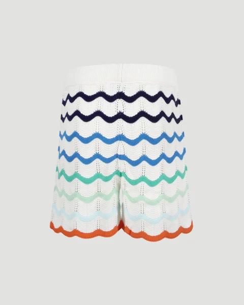 Gradient Wave Crochet Shorts — снимка 2