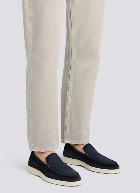 Велурени мокасини Santoni — снимка 4
