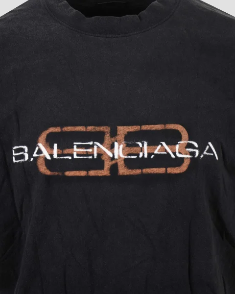 BB Icon Stencil T-Shirt Medium Fit in Faded Black — снимка 3