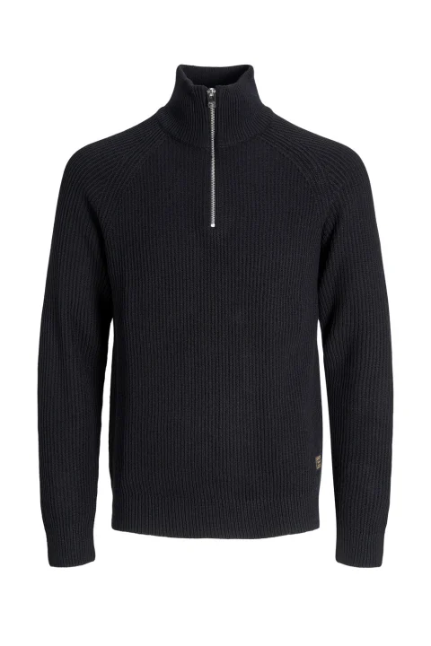 Плетено Jjpannel Knit Half Zip 12278919 C-N10 black