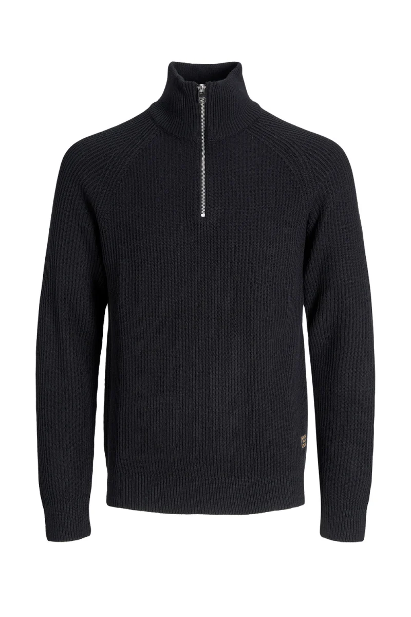 Плетено Jjpannel Knit Half Zip 12278919 C-N10 black