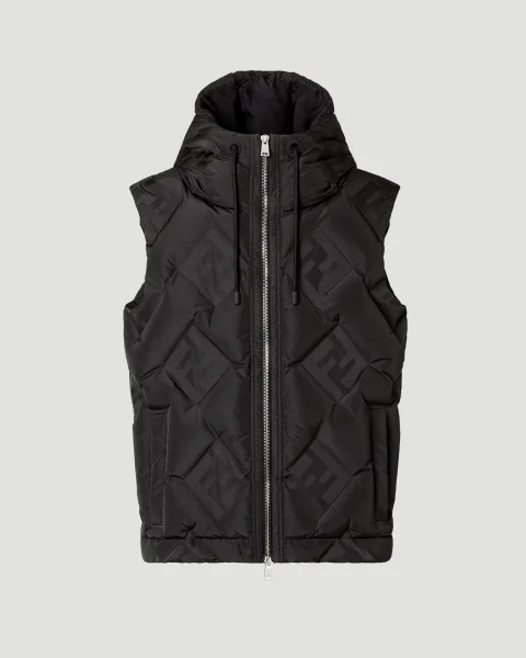 Black FF Technical Fabric Gilet