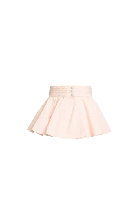 Denim Peplum Belt in Pink — снимка 2