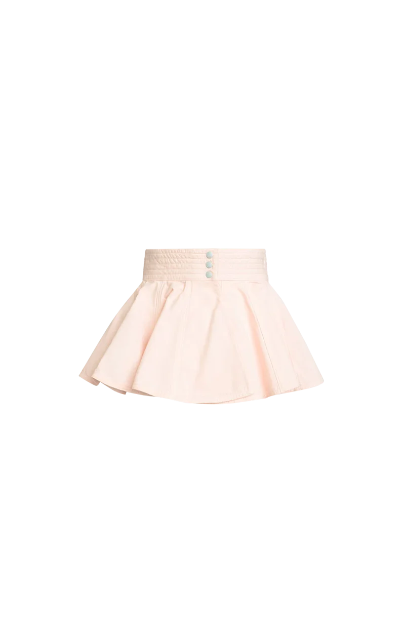Denim Peplum Belt in Pink — снимка 2