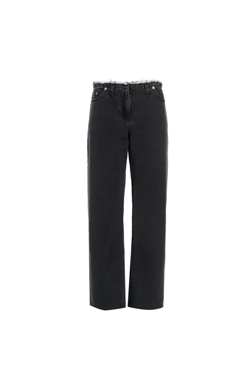 Po Straight-Leg Jeans in Black