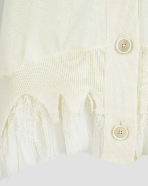 Spider Web Lace Cardigan in Ivory — снимка 2