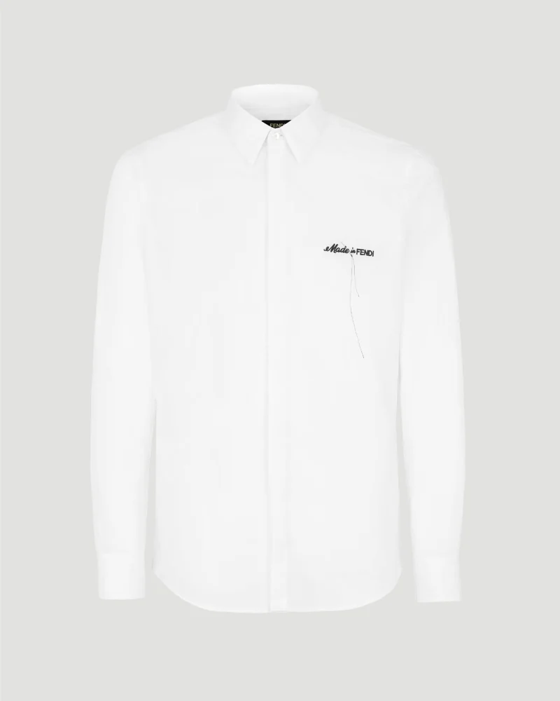 Regular Fit White Cotton Shirt