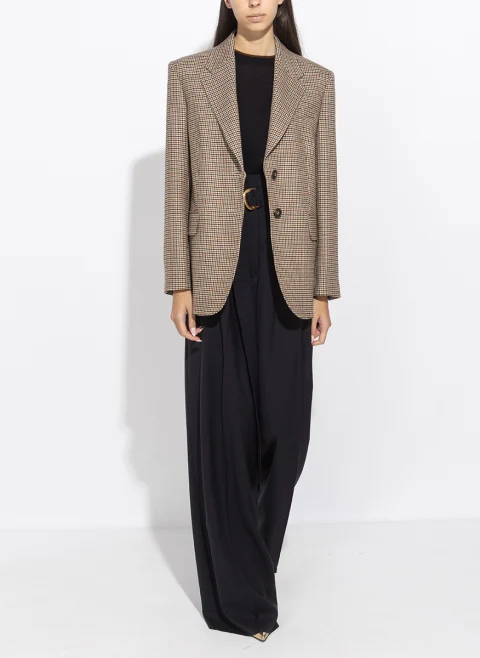 Сако от 100% фина вълна 'Houndstooth' Max Mara Studio Mstsalice — снимка 2