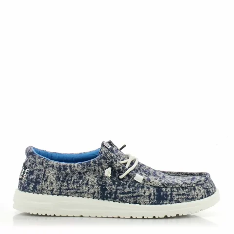 Мъжки Ежедневни HEY DUDE – 43091-4VE WALLY SURF NAVY/WHITE