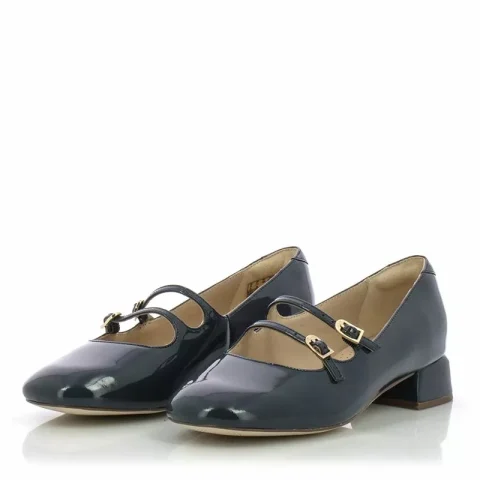 Токчета CLARKS – 26181311 DAISS30 SHINE NAVY PATENT — снимка 2