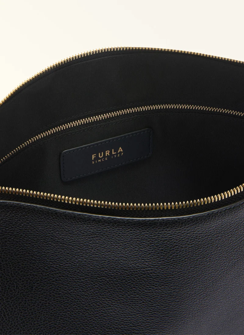 Кожена чанта Furla Debby Nero — снимка 7