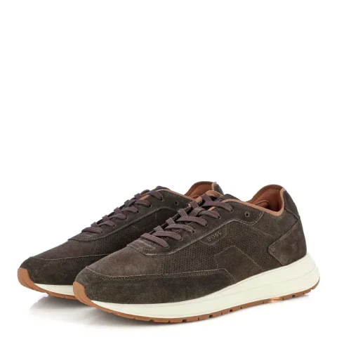Мъжки Сникърс BOSS – 50563960 VINSTON RUNN SDPF DARK BROWN — снимка 3