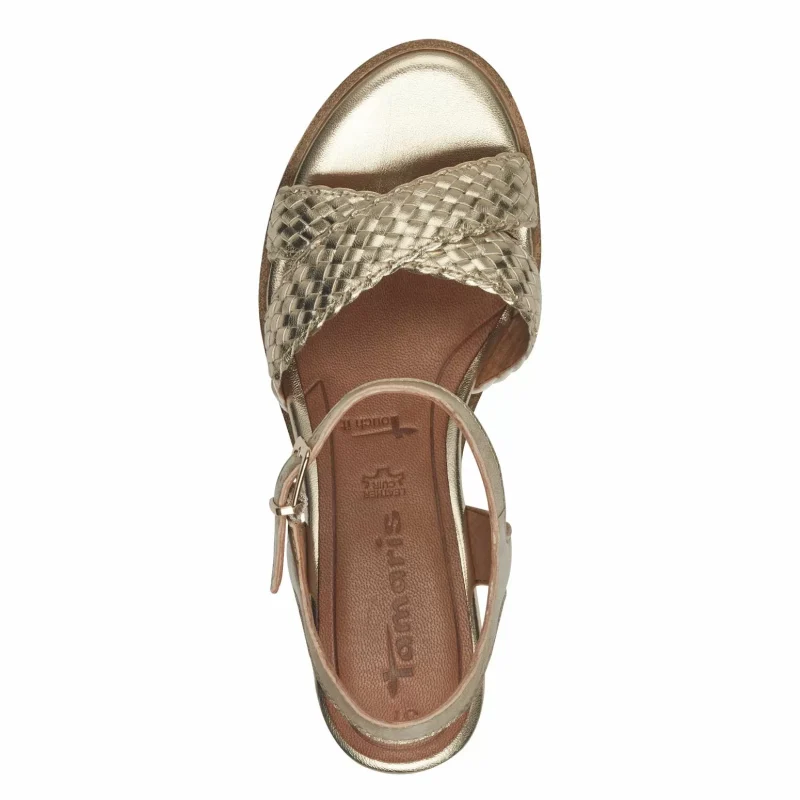 Дамски Сандали На Платформа TAMARIS – 1-28351-44-933 LIGHT GOLD — снимка 5