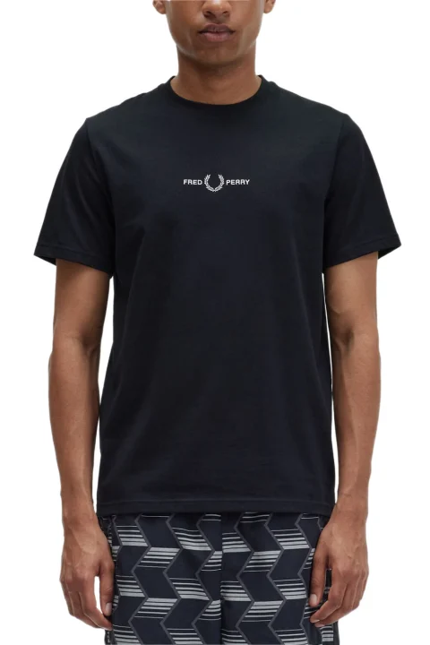 T-Shirt Embroidered M4580 102 black