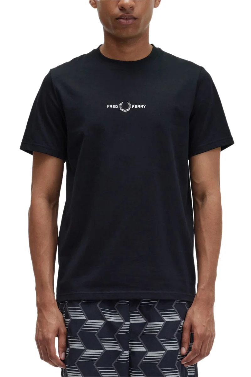 T-Shirt Embroidered M4580 102 black