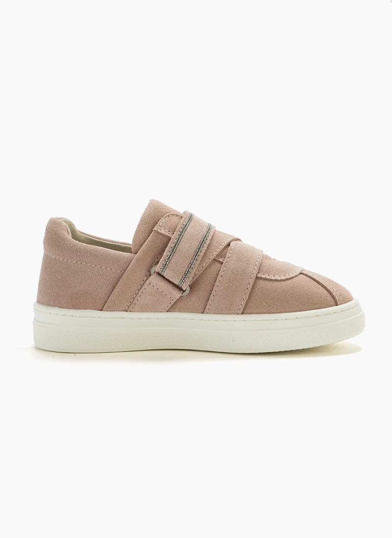 Велурени кецове с монили Brunello Cucinelli Kids — снимка 4