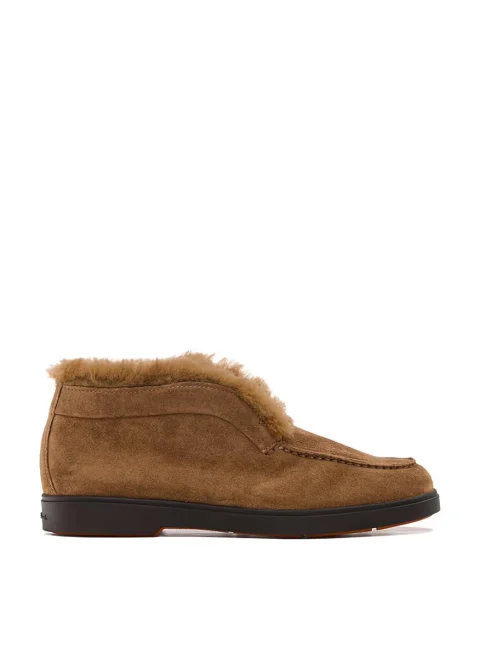 Велурени боти с мека подплата Santoni