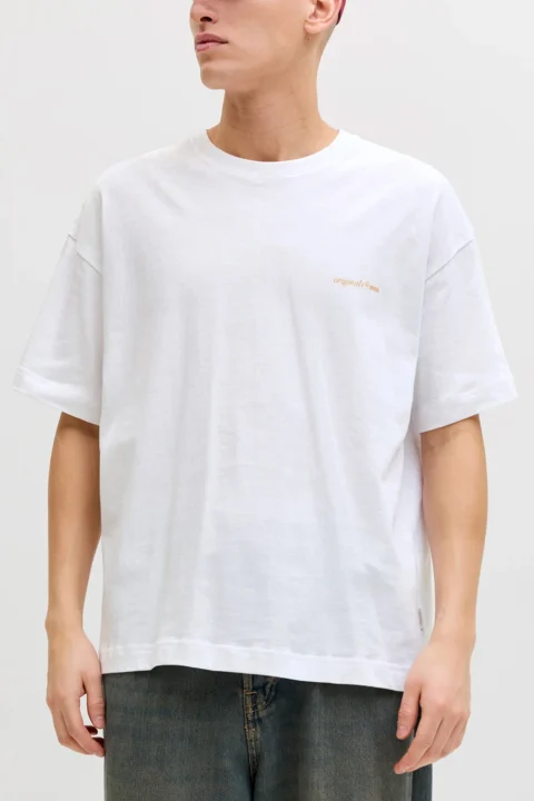 T-Shirt Jormontauk Back Graphic 12290892 11-0601 TCX bright white/bandana — снимка 2