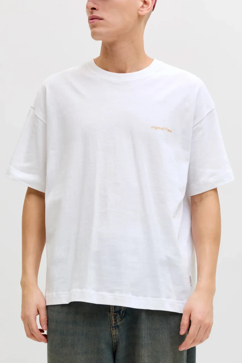 T-Shirt Jormontauk Back Graphic 12290892 11-0601 TCX bright white/bandana — снимка 2