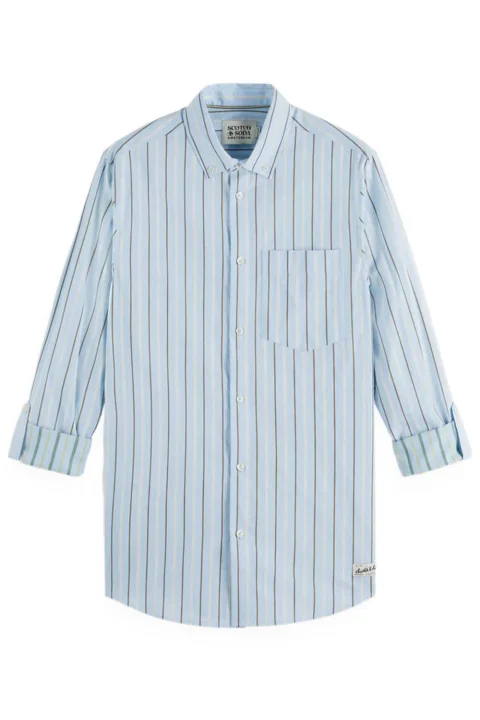 Риза Regular Fit Dobby Stripe 179871 SC420 spring blue pinstripe