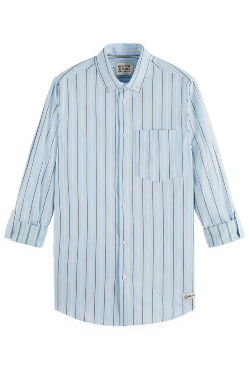 Риза Regular Fit Dobby Stripe 179871 SC420 spring blue pinstripe