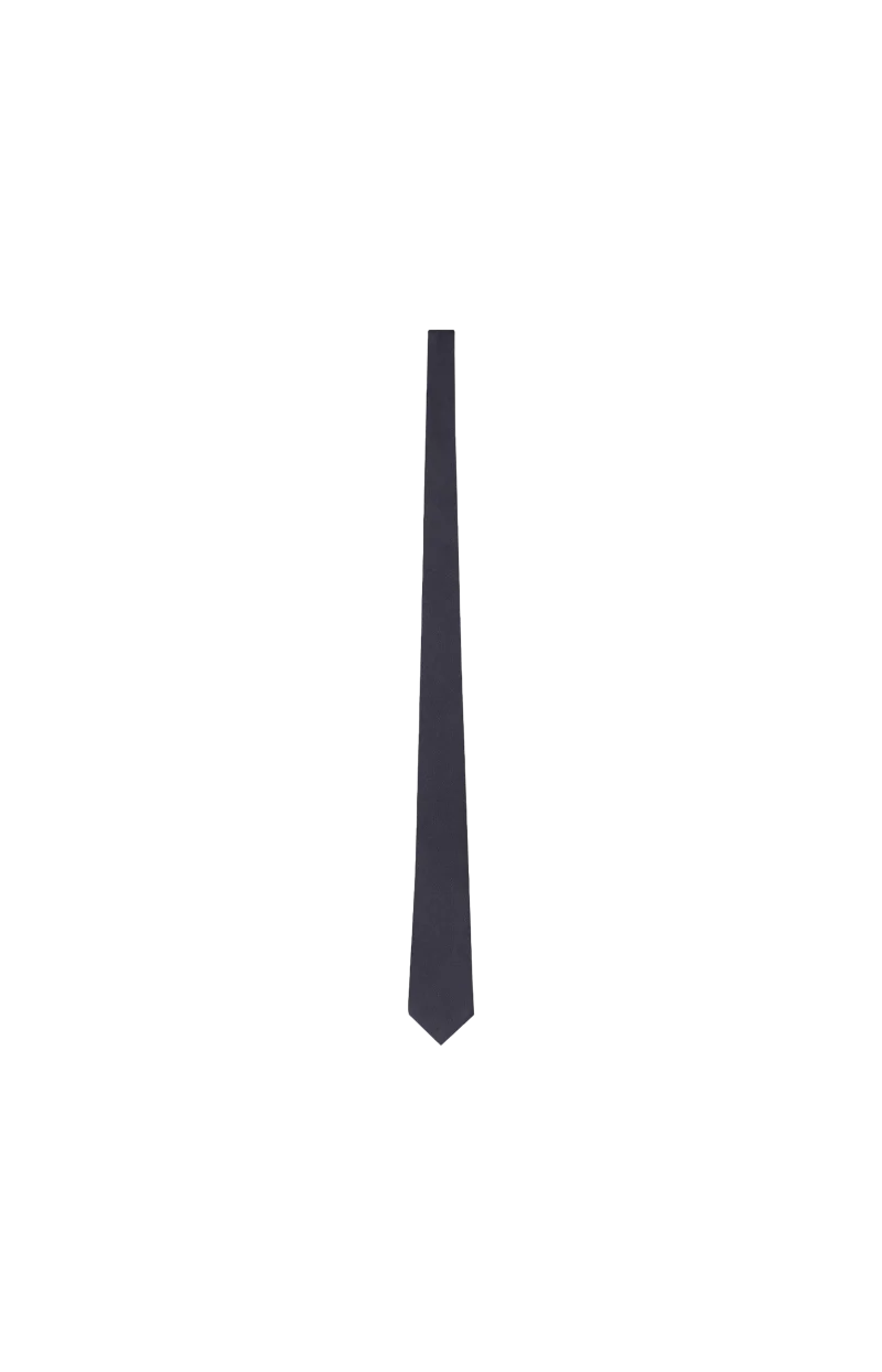 Tie in Navy Silk Satin