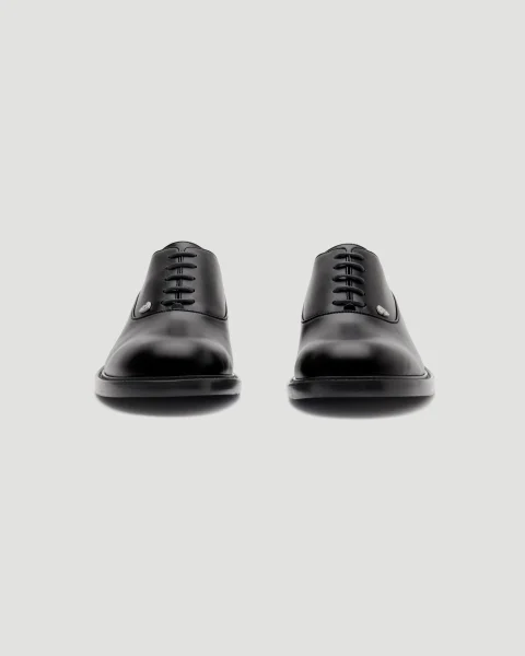 Leather Cobble Oxford Shoes — снимка 2