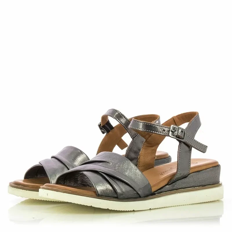 Дамски Сандали На Платформа COCO ABRICOT – V2691A PEWTER — снимка 3