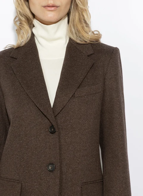 Едноредно сако с вълна Weekend Max Mara Wkdferoce — снимка 6