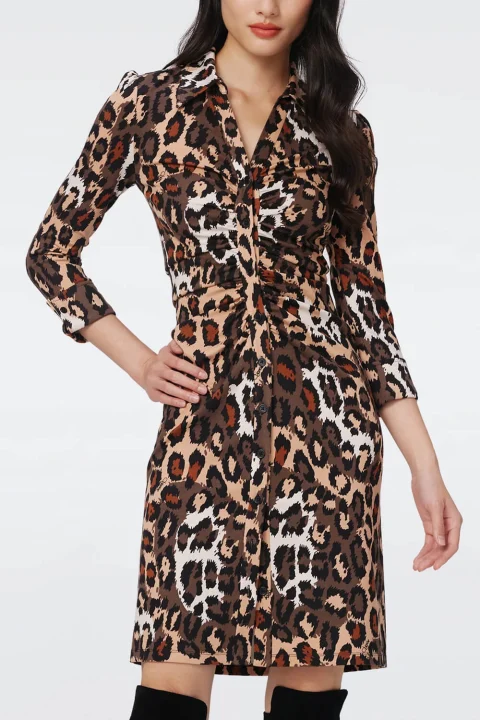 Рокля Sheska 3/4 DVFDL3S019JGCSM C7584 jungle cat sm — снимка 2