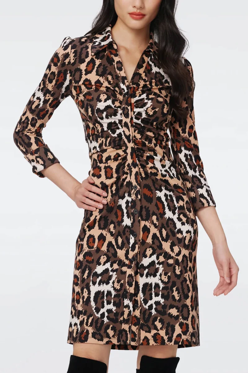 Рокля Sheska 3/4 DVFDL3S019JGCSM C7584 jungle cat sm — снимка 2
