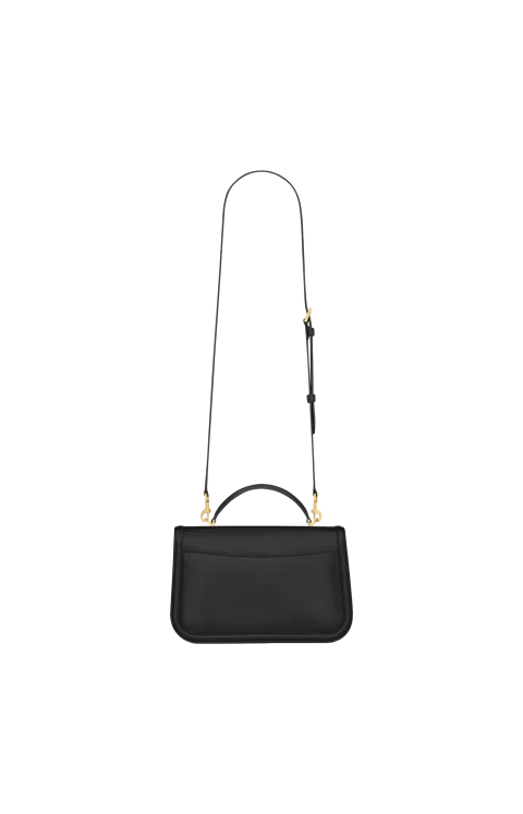 Solferino Small Top Handle Bag in Box Leather in Black — снимка 3