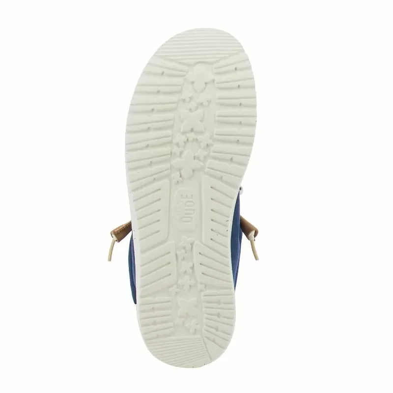 Мъжки Ежедневни HEY DUDE – 43086-4UA WALLY SUMMER BLUE/WHITE — снимка 4