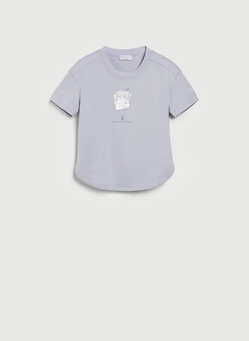 Тишърт с принт 'Travel and discovery' Brunello Cucinelli Kids 4-6