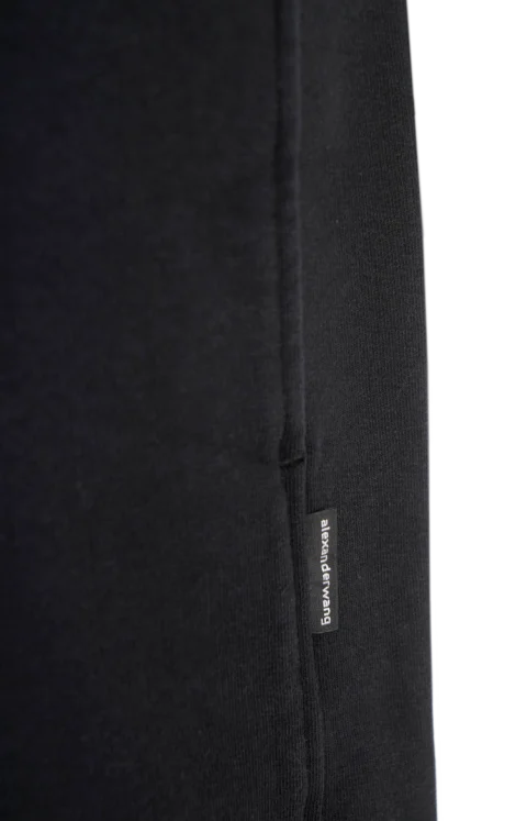 Rhinestone-Detailed Track Pants in Black — снимка 3