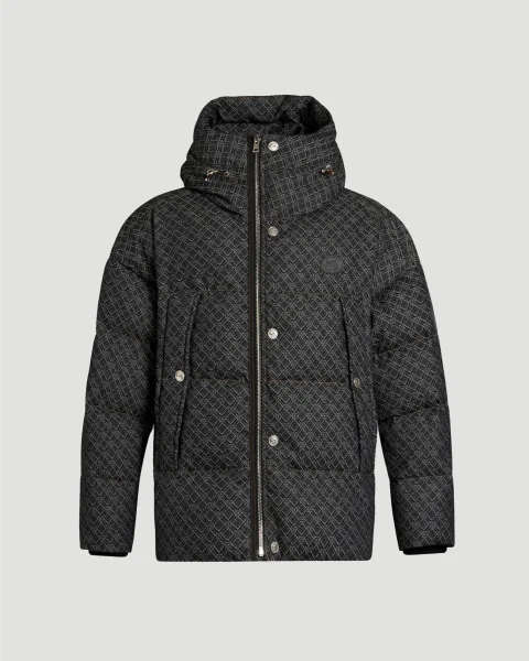 Jacquard Denim Down Jacket