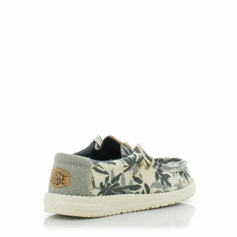 Мъжки Ежедневни HEY DUDE – 43087-0OF WALLY PALM EGRET/BLUE — снимка 2