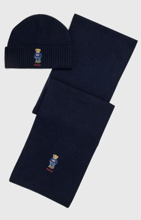 Комплект от шапка и шал Polo Bear
