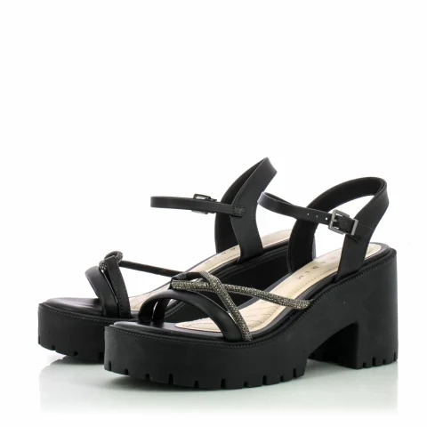 Дамски Сандали На Ток RAMARIM – 2454202 BLACK/BLACK — снимка 3