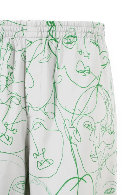 Printed Shorts in Viscose-Twill — снимка 2