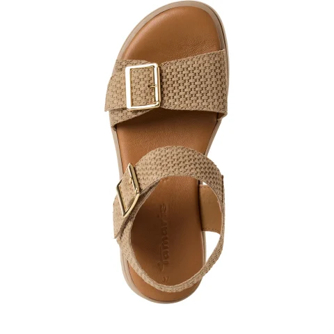 Дамски Сандали На Платформа TAMARIS – 1-28209-46-330 TAUPE STRUCT. — снимка 5