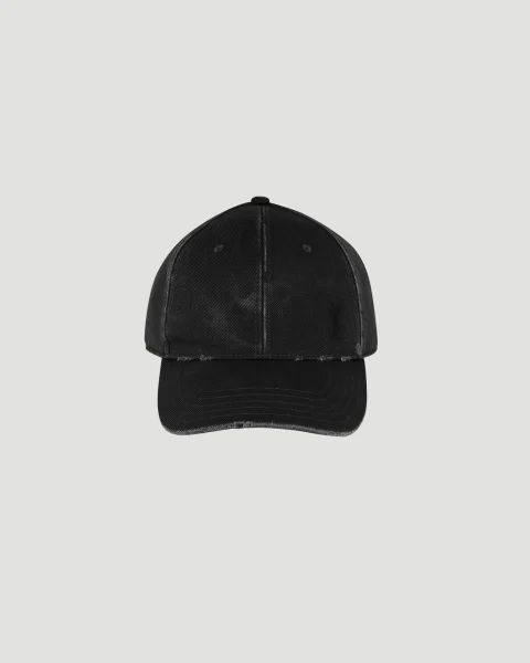 Cassandre Cap in Black Washed Denim