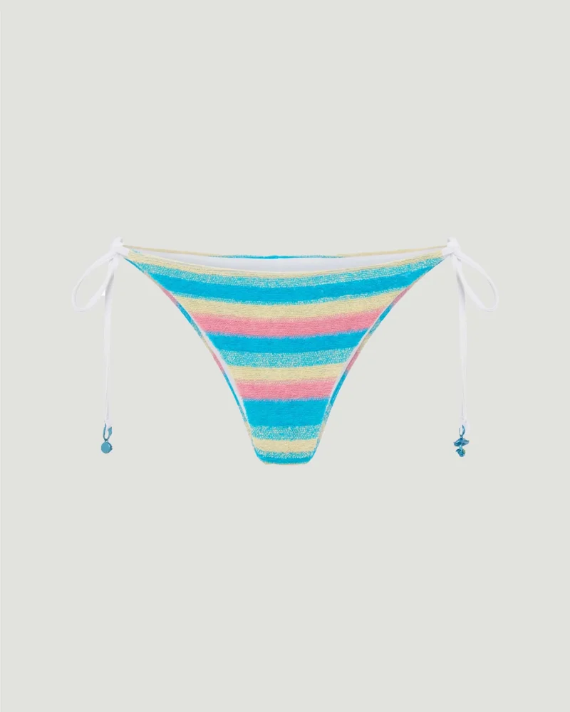 Stripe Towelling Bikini Bottom