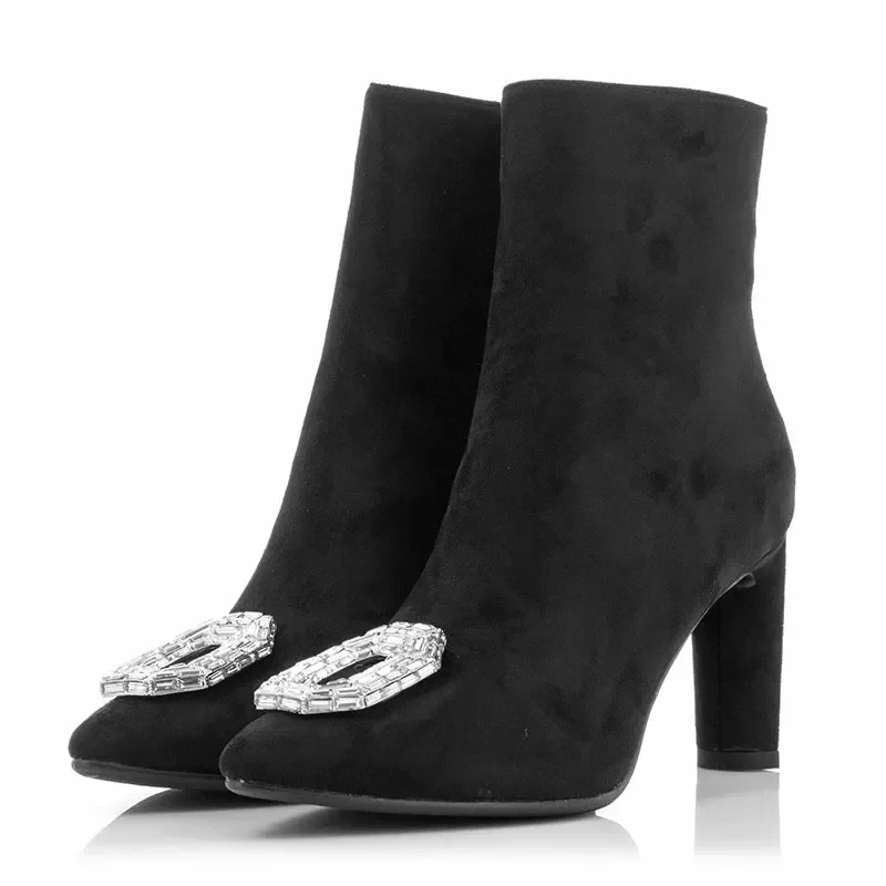 Дамски Боти На Ток QUEEN HELENA – K3273 BLACK — снимка 3