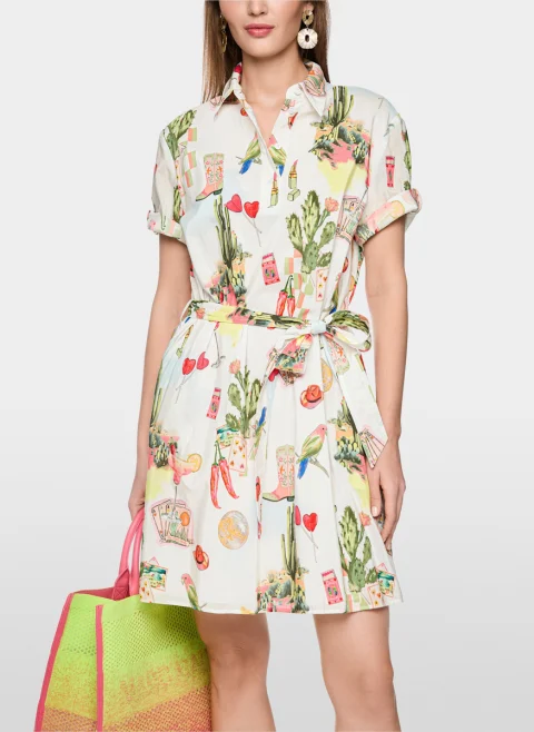 Рокля с колан 'Desert fiesta' Marc Cain Sports — снимка 2
